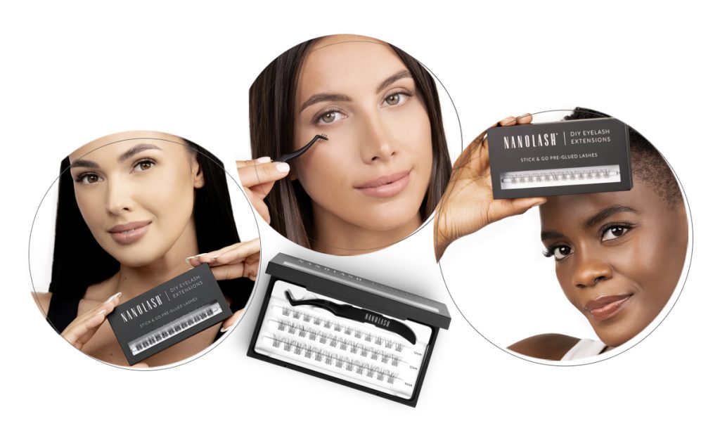 nanolash Vorgeklebte Wimpern für die Verlängerung